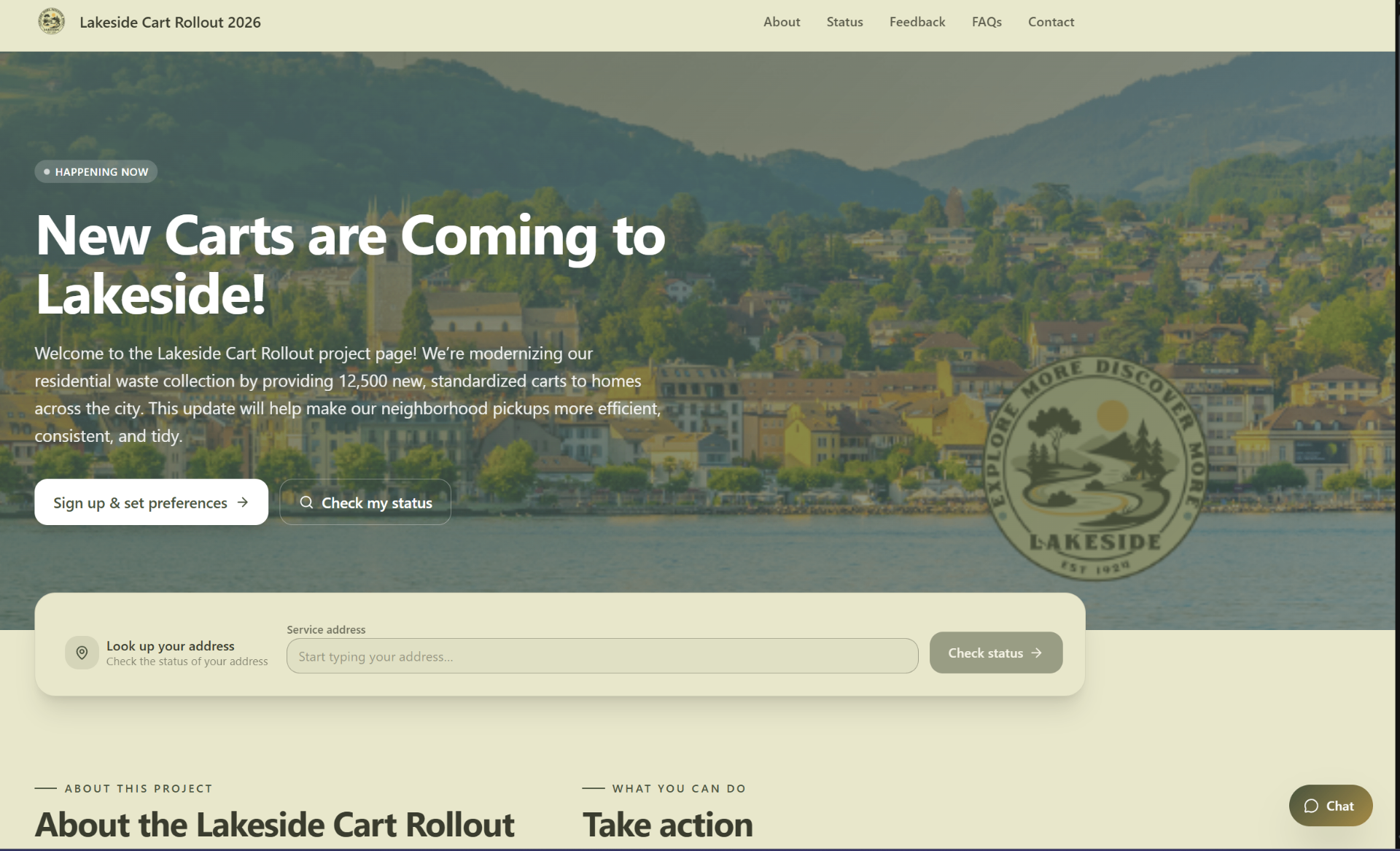 Public resident project site